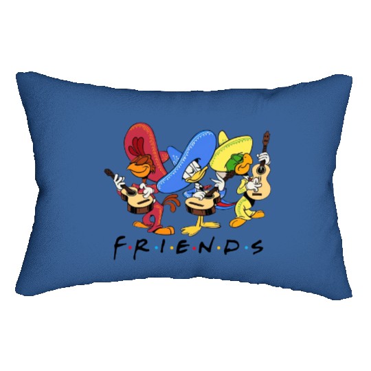 Disney Three Caballeros Mexico Lumbar Pillows, Donald Duck Jose Carioca Panchito Friends Lumbar Pillows