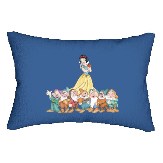 Disney Snow White Princess Watercolor Lumbar Pillows, Snow White Seven Dwarfs Lumbar Pillows