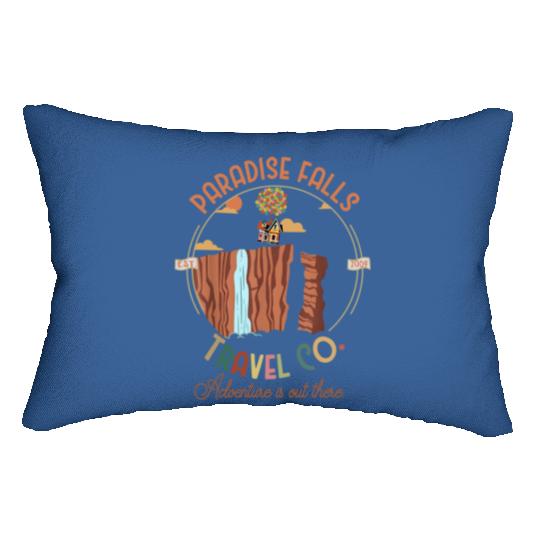 Disney Pixar Up Movie Lumbar Pillows, Pixar Up Movie, Paradise Falls Travel Co Lumbar Pillows