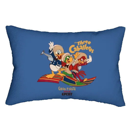 The Three Caballeros Gran Fiesta Tour Lumbar Pillows, Disney Parks Epcot Donald Duck Lumbar Pillows