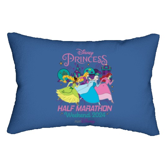 Rundisney Lumbar Pillows, Disney Princess Half Marathon Weekend 2024 Lumbar Pillows, Disney Marathon