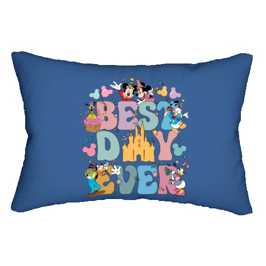 Disney Best Day Ever  Color Lumbar Pillows, Disney Family Lumbar Pillows, Disney