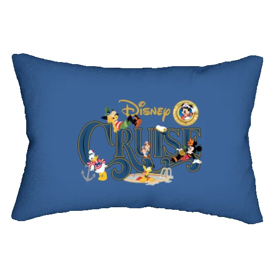 Disney Wish Cruise Lumbar Pillows, Wish Cruise Lumbar Pillows, Disney Cruise Lumbar Pillows, Mickey and Friend Lumbar Pillows