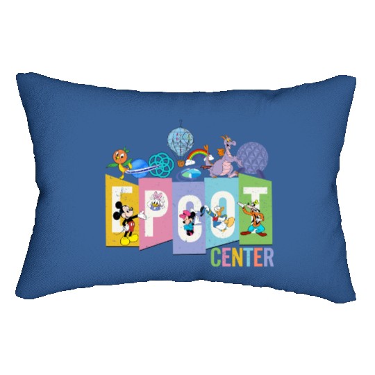 Vintage Disney Epcot Lumbar Pillows, Retro Disney Epcot Lumbar Pillows, Epcot 1982 Lumbar Pillows