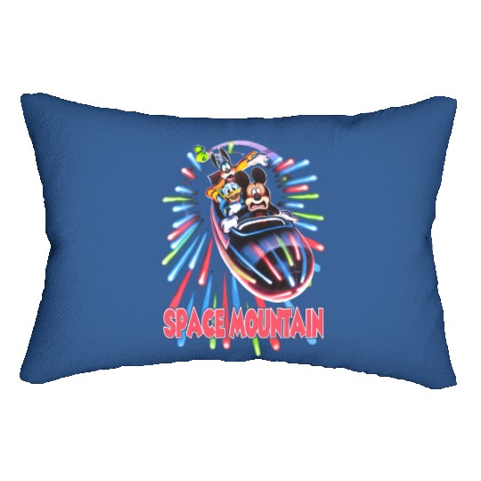 Discover Vintage 90's Disney " Space Mountain " faded tees Lumbar Pillows