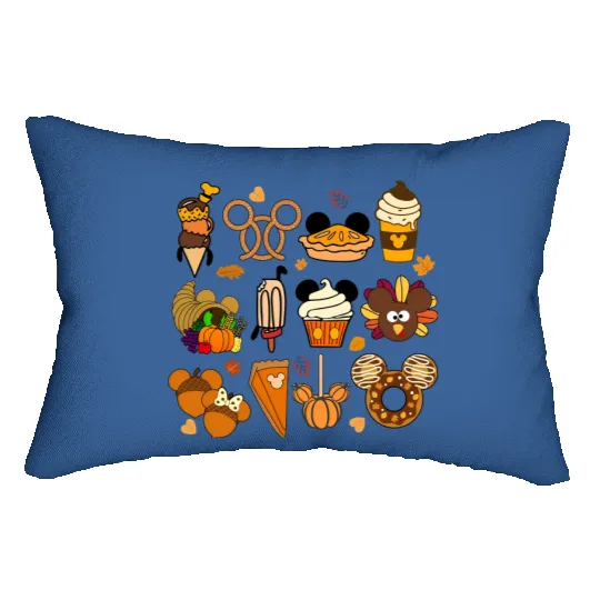 Disney Snacks Lumbar Pillows, Disney Life Lumbar Pillows, Disney Food n Drink, Mickey Waffle Lumbar Pillows