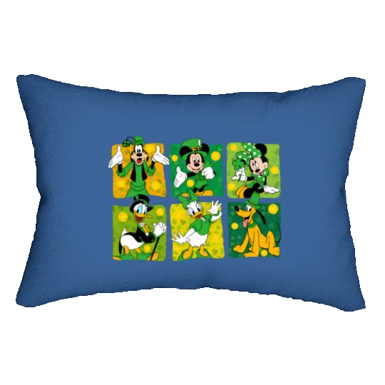 Disney Mouse & Friends St Patricks Day Lumbar Pillows, Disney Mickey Lumbar Pillows, Disney St Patrick's Day