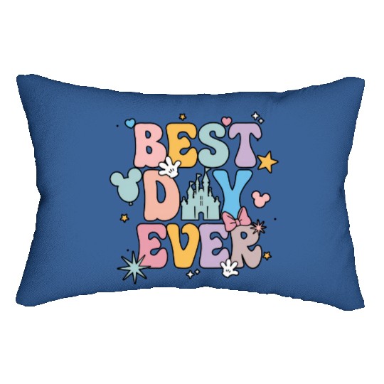 Disney Best Day Ever Lumbar Pillows, Disneyworld Family Lumbar Pillows, Disney Vacation Lumbar Pillows