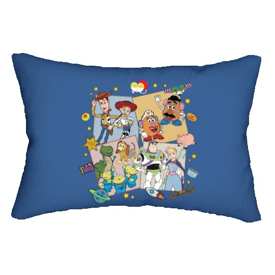 Retro Toy Story Lumbar Pillows, Disney Family Lumbar Pillows, Toy Story Friends tanks, Woody Jessie Buzz Lightyear, Aliens Slinky T-Rex