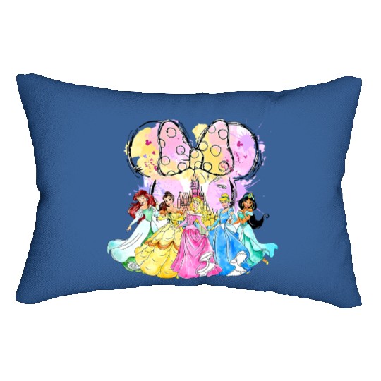 Princess Castle Minnie Ear Lumbar Pillows, Disney Girl Trip, Disney Princess Lumbar Pillows
