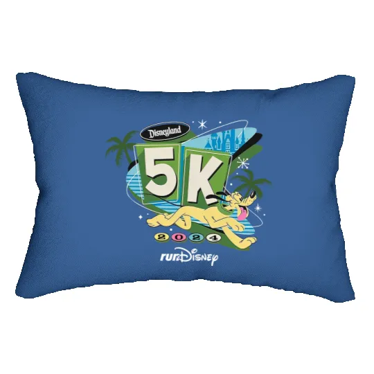runDisney Pluto 5K Running Disneyland Half Marathon Weekend 2024 Lumbar Pillows