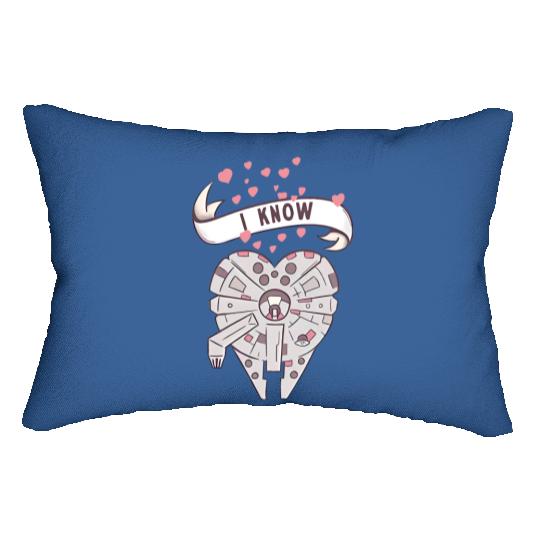 Star Wars Millennium Falcon I Know Valentine's Day Lumbar Pillows, Disney Couple Lumbar Pillows