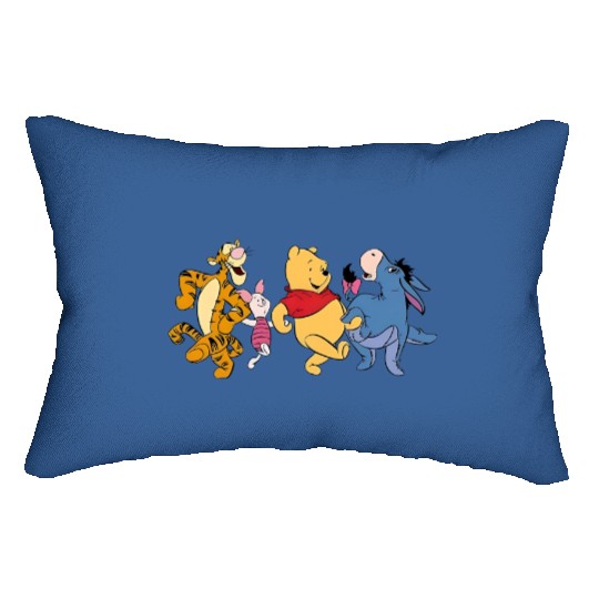 Winnie The Pooh Dancing Lumbar Pillows, Winnie The Pooh and Friends Lumbar Pillows, Piglet, Eeyore, Tigger, The Pooh Lumbar Pillows, Disney Family Lumbar Pillows