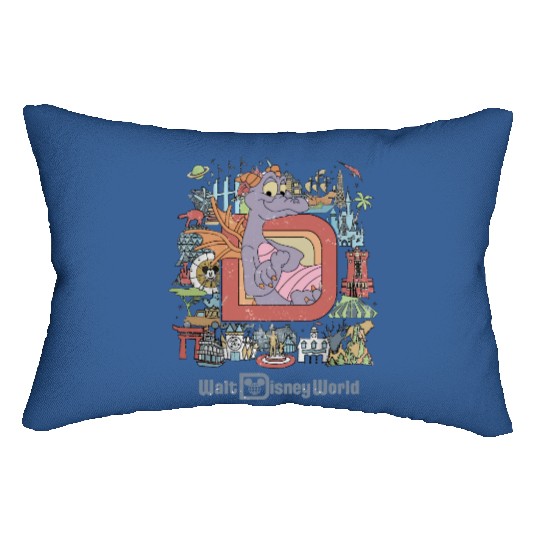 Disneyworld Figment  Lumbar Pillows, Disney Epcot Figment Lumbar Pillows