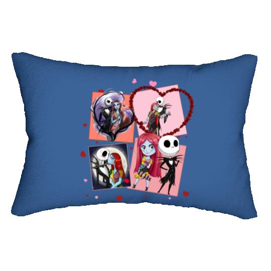 Jack and Sally Happy Valentine's Day Lumbar Pillows, Disney Valentines Lumbar Pillows