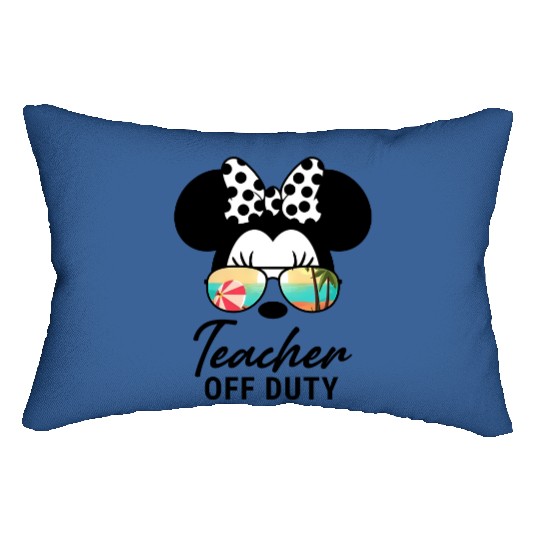 Teacher Off Duty Lumbar Pillows, Disney Teacher Lumbar Pillows, Last Day Of School Teacher Lumbar Pillows