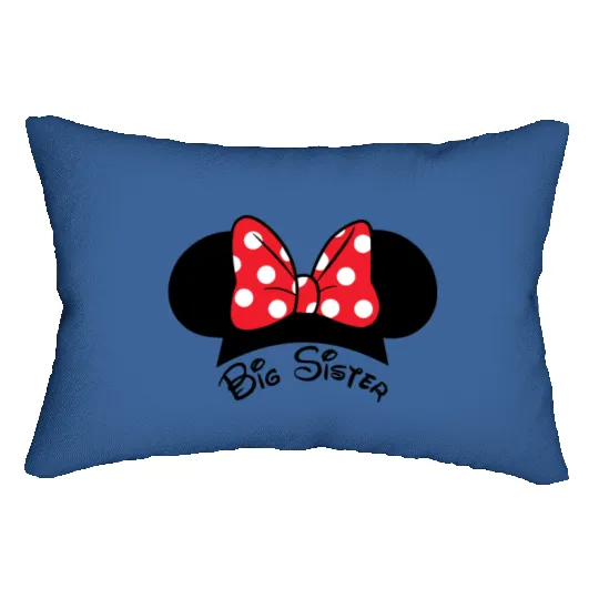 Big Sister Minnie Mouse Disney Graphic Lumbar Pillows, Disneyland Vacation