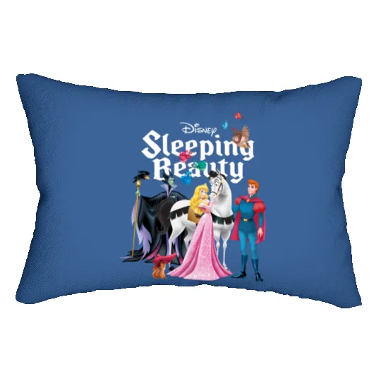Disney Sleeping Beauty Characters Lumbar Pillows, Princess Aurora,Prince Phillip,Maleficent,Disneyland Family Trip Gift Unisex Lumbar Pillows Kid Lumbar Pillows