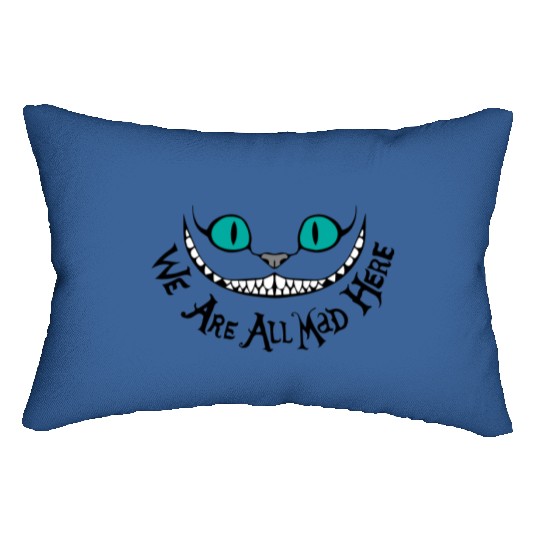 Disney Cheshire Cat Lumbar Pillows, We're All Mad Lumbar Pillows, Alice in Wonderland Sweater, We're All Mad Here Lumbar Pillows