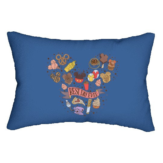 Disney Best Day Ever Snacks Lumbar Pillows, Disney Trip Lumbar Pillows