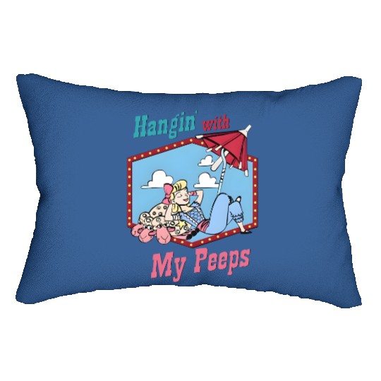 Disney Bo Peep With Blue Sky White Clouds Hangin With My Peeps Lumbar Pillows, Toy Story Lumbar Pillows