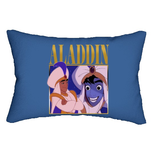 Disney Aladdin Vintage Style Lumbar Pillows, Aladdin Magic Carpet Movie Cast Retro Lumbar Pillows