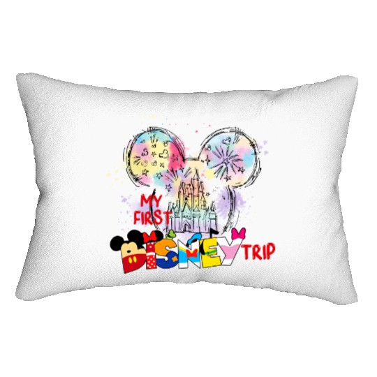 My First Disney Trip 2023 Lumbar Pillows, Disney Trip 2023 Lumbar Pillows, Family Disney Lumbar Pillows