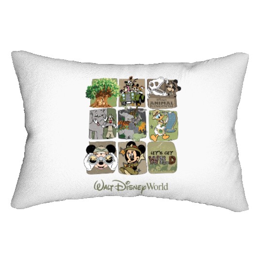 Disney Animal Kingdom Lumbar Pillows, Vintage Animal Kingdom Lumbar Pillows, Mickey Safari Lumbar Pillows