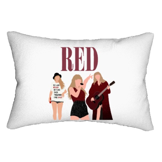 taylorswift red eras tour art Lumbar Pillows