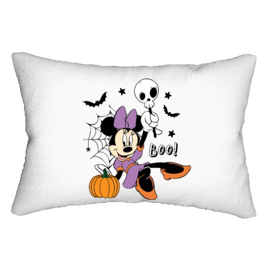 Lumbar Pillows, Minnie Spooky Season, Minnie Mouse Halloween Lumbar Pillows, Minnie Pumpkin Lumbar Pillows, Disney Spooky Lumbar Pillows