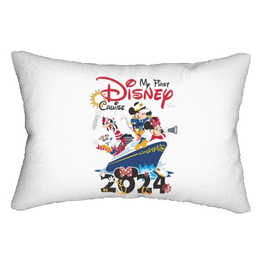 My First Disney Cruise 2024 Lumbar Pillows, Captain Mickey Mouse And Friends Lumbar Pillows