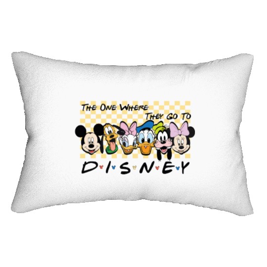 Mickey And Friends Disney Lumbar Pillows, Friends Matching, Disney Trip Lumbar Pillows, Mickey And Friends Lumbar Pillows