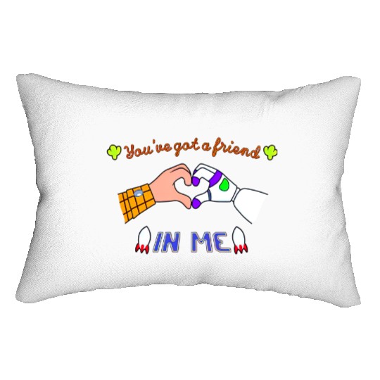 Woody and Buzz Lumbar Pillows, You've Got a Friend In Me Lumbar Pillows, Toy Story Family Lumbar Pillows, Disney Vacation 2023 Lumbar Pillows