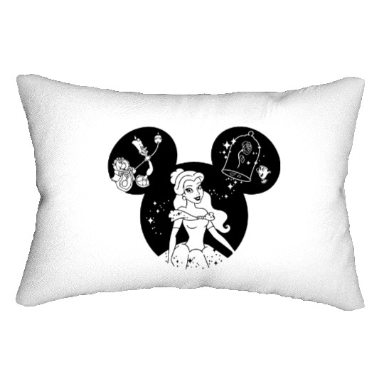 Disney belle Princess Lumbar Pillows, Disney Princesses Fan Lumbar Pillows,