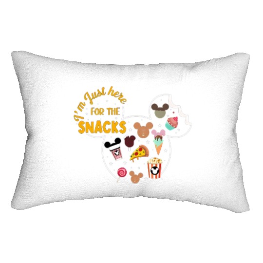 I'm Just Here For The Snacks Lumbar Pillows, Disney Trip Lumbar Pillows, Disney Family Vacation Lumbar Pillows