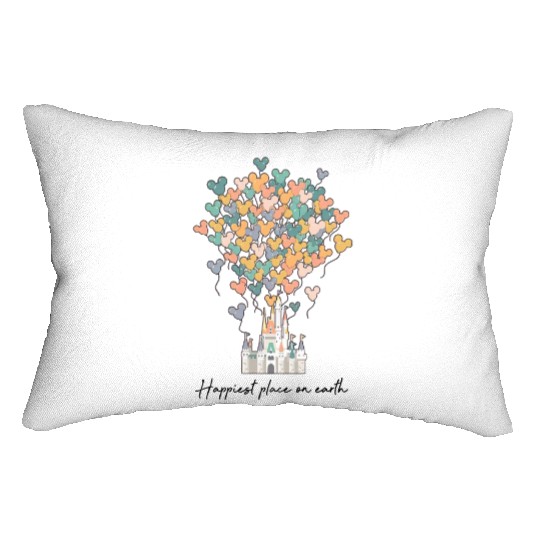 Disney Castle Balloon Disney Family Lumbar Pillows