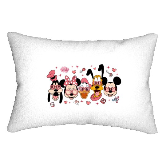 Disney Mickey and Friends Valentine Lumbar Pillows
