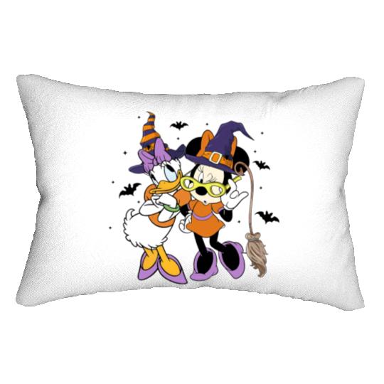Halloween Disney Minnie And Daisy Witch Lumbar Pillows