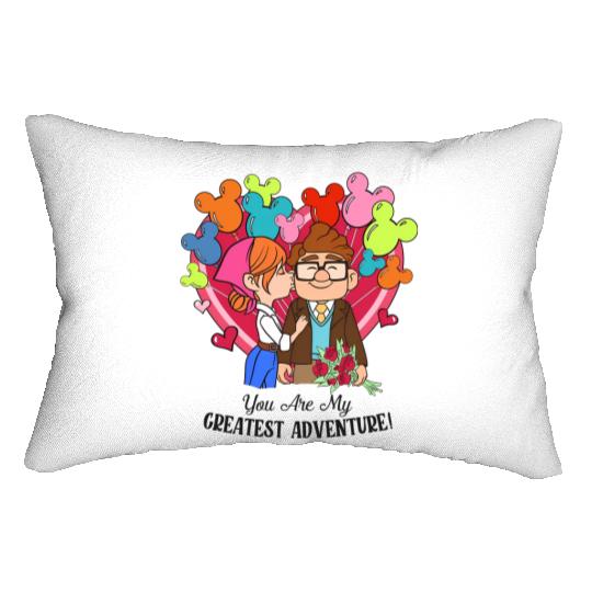 Retro Carl and Ellie Disney Balloon Lumbar Pillows, You're My Greatest Adventure, Disney Up Valentine's Day Lumbar Pillows
