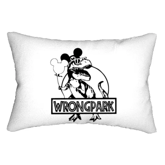 Jurassic Park Wrong Park Lumbar Pillows- Universal Studios Lumbar Pillows- Disney Lumbar Pillows- Custom Design Colors Available