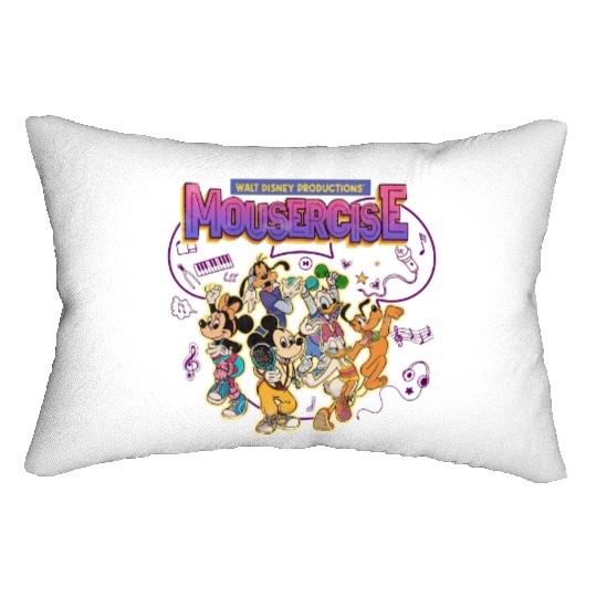 Mousercise Lumbar Pillows, Vintage Disney Lumbar Pillows