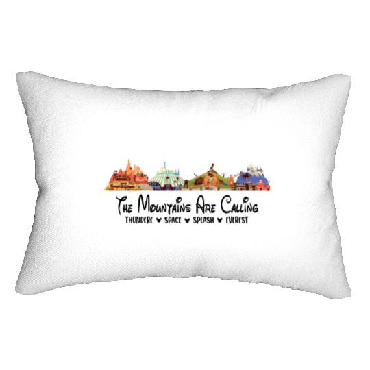 Disney The Mountains Are Calling Lumbar Pillows, Disney Thunder Space Splash Everest Lumbar Pillows
