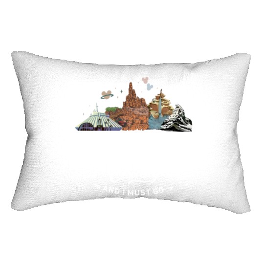 The Mountains Are Calling Lumbar Pillows, Disney Rides, Ready Disney Lumbar Pillows