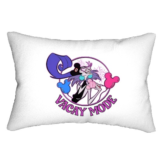 Disney Emperor New Groove Villains Yzma With Mickey Balloon Vacay Mode Retro Lumbar Pillows