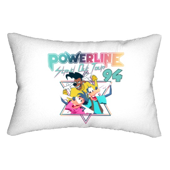 Disney A Goofy Movie Powerline World Tour 95 Retro 80s Lumbar Pillows