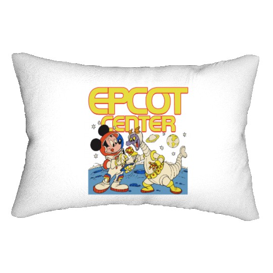 Disney Epcot Mickey Mouse & Figment Astronaut 1982 Retro Lumbar Pillows