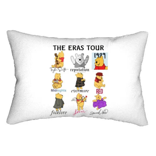 Winnie The Pooh Eras Tour Lumbar Pillows, Disney Pooh Lumbar Pillows, Pooh Bear Lumbar Pillows, Winnie The Pooh Lumbar Pillows