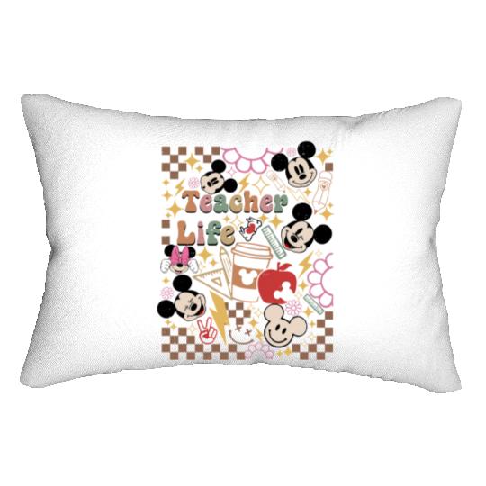 Disney Teacher Life  Lumbar Pillows, Mickey Teacher Lumbar Pillows, Teacher Appreciation Gift