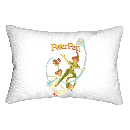 Vintage Peter Pan Lumbar Pillows | Peter Pan Graphic Lumbar Pillows | Disneyland Graphic Lumbar Pillows