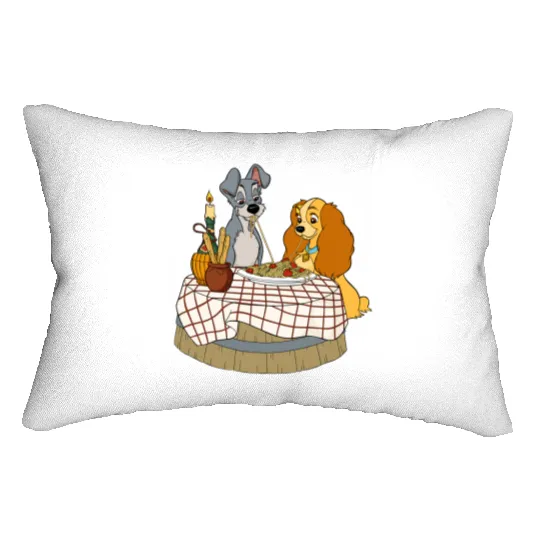 Disney Lady and Tramp Bella Notte Spaghetti Lumbar Pillows, Lady and The Tramp Lumbar Pillows